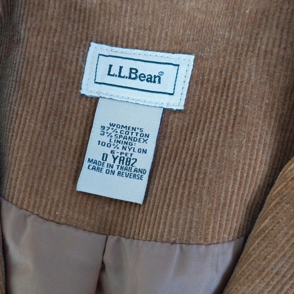 L.L. Bean Women’s Tan Corduroy Blazer Jacket - Picture 7 of 16